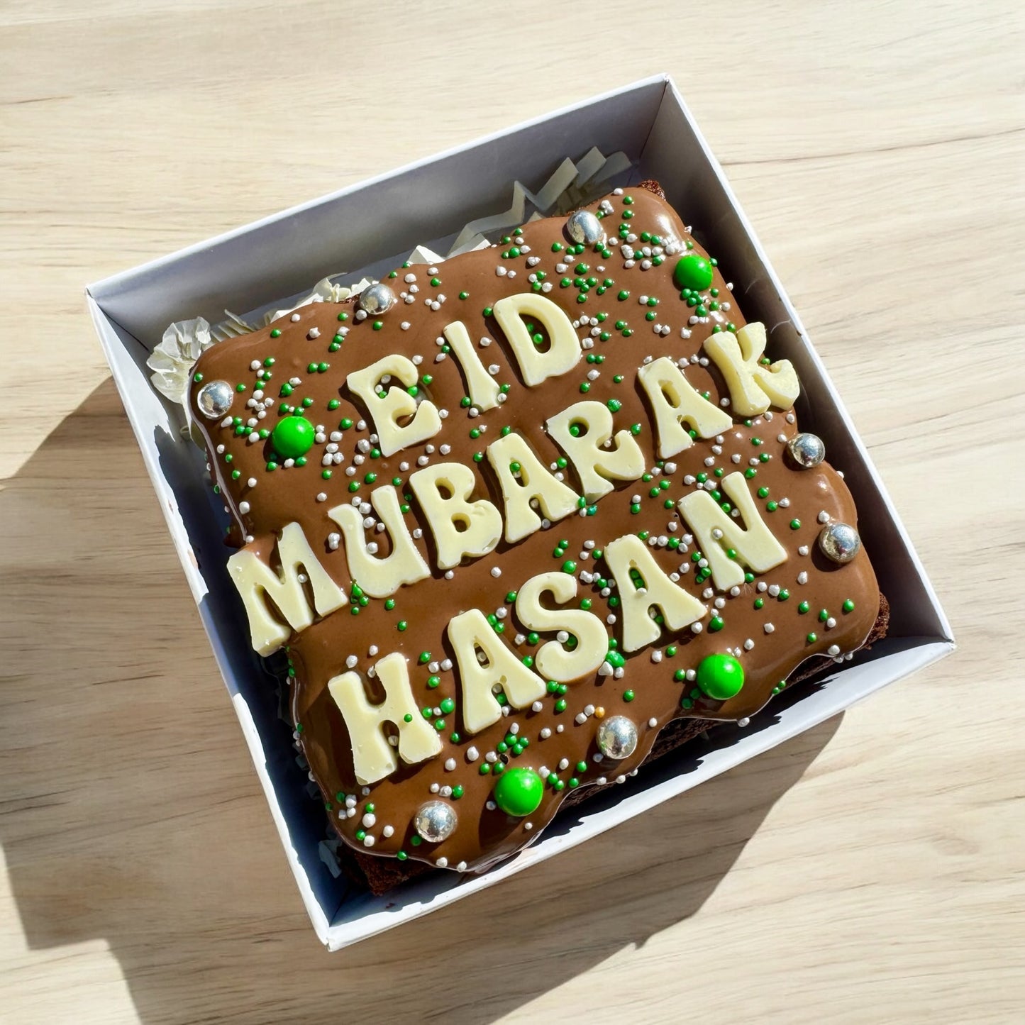 Personalised Eid Brownie Slab