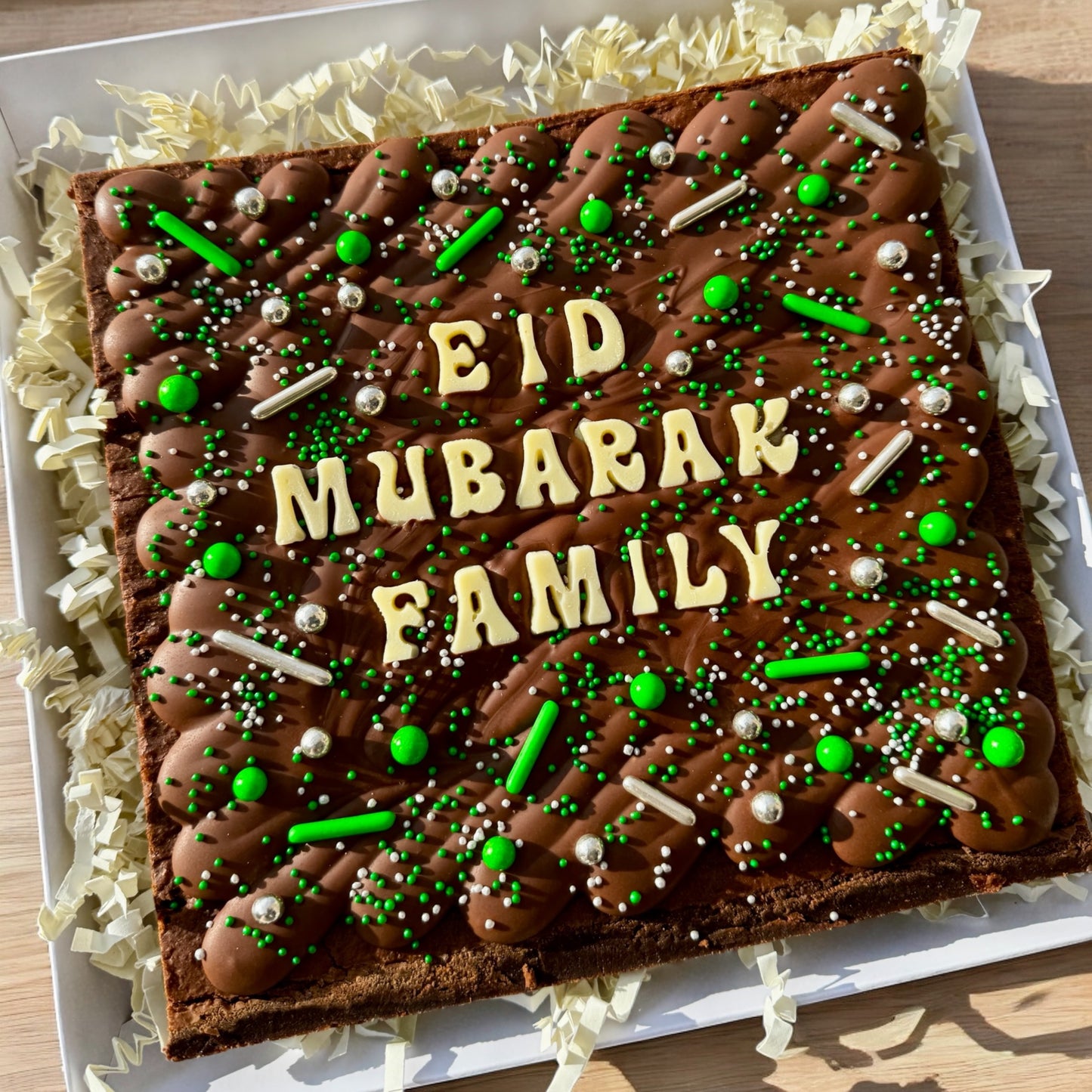Personalised Eid Brownie Slab