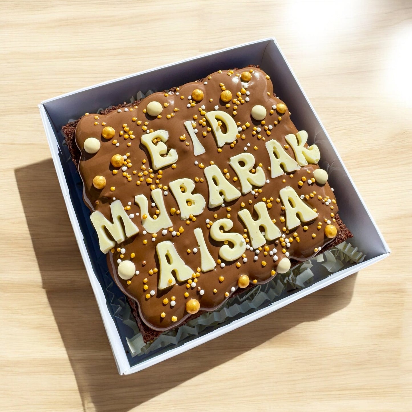 Personalised Eid Brownie Slab
