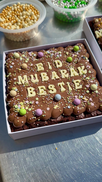 Personalised Eid Brownie Slab